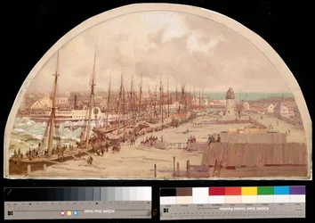 Große Flut im Chicago River, 1849